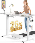 SIAGO 48x24 Inch Electric Standing Desk in use, showing sleek design, 0.8 Inch Thick Tabletop, ergonomic height adjustable workstation