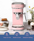 Professional Espresso Machine With 20 Bar Pump And Milk Frother Steam Wand For Cappuccino And Latte At Home Stainless Steel
