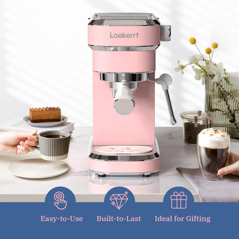 Professional Espresso Machine With 20 Bar Pump And Milk Frother Steam Wand For Cappuccino And Latte At Home Stainless Steel