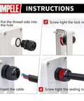 Installation instructions for 20 Pack PG7 Waterproof Nylon Cable Glands Set Adjustable 3.5-6mm with Gaskets, IP68 Rated.
