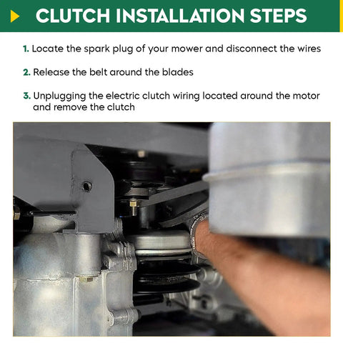 PTO Clutch Replacement For Husqvarna Craftsman Jonsered Ferris Dixie Chopper Ogura One And One Eighth Inch Shaft Fits 48 Inch And 54 Inch Decks GT2254 GT48XLS GT52XLS GTH2548 GTH2654 GTH250 GT54LS installation step view
