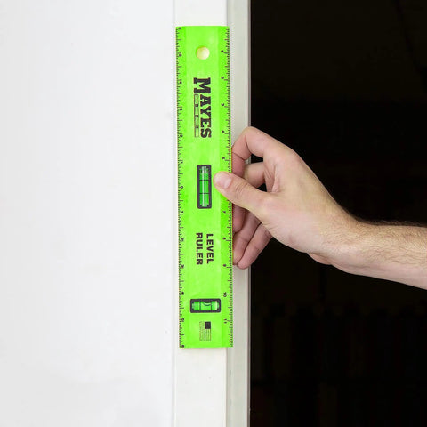 Twelve Inch Polystyrene Level Ruler With Dead On Plumb Vials, Sae Center Finding Scale, Tough As Nails Framing And Picture Hanging Tool, Precision Diy Layout Gauge, Made In Usa