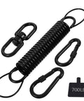 Heavy Duty Porch Swing Spring Kit With 700 Lb Capacity, Hammock Hanging Hardware Set Including 1 Spring, 2 Carabiners, 1 Swivel Buckle