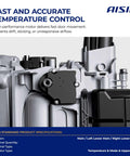 Close-up of Aftermarket Main HVAC Heater Blend Door Actuator BDAMB-00317 structure, showing mechanical components.