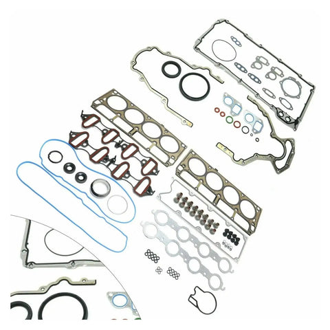 Complete Full Engine Gasket Set Kit Compatible With Gmc 1500 5.3L And 4.8L Engines 2002 To 2008, detailed gasket arrangement.