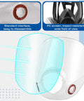 Replacement Lens Kit For 6000 6700 6800 And 6900 Series Full Face Respirators with lens assembly and peel-off covers shown.