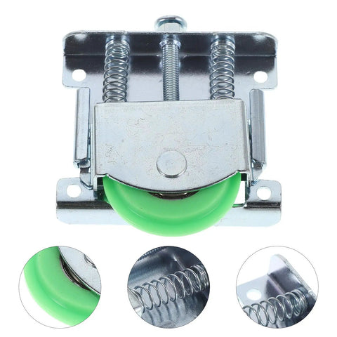 Badass Sliding Door Rollers Replacement Kit Fits Closet And Wardrobe Cabinets With Durable Steel Housing Plus Nylon Fiber Reinforced Bearings For Smooth Gliding And Rock Solid Performance During Daily Use At Home, green nylon wheel
