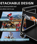Close-up of Movable Dirt Bike Stand With Wheels Motorcycle Lift Panel showcasing detachable design and storage ability