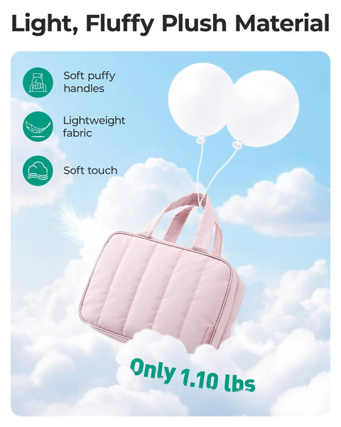 Travel Toiletry Bag For Women With Hanging Hook, Waterproof Cosmetic Organizer, Dual Zip Compartments, Clear Window For Easy View, Holds Full Size