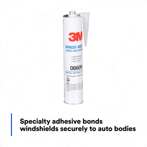 10.5 Fl Oz Window Weld Urethane Windshield Adhesive, high-strength fast-cure auto glass sealant in black, weatherproof bond