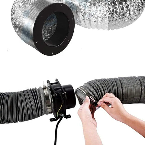 4 Inch Duct Connector 2 Pack Plastic Straight Pipe Flanges for Ventilation Ducting in Heating and Cooling Systems Durable ABS Construction for No Fuss Easy Install Leak Proof Seal Improves Airflow Compatible with 4 Inch Duct Tubes