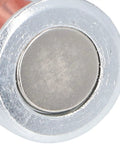 Close-up of the magnetic base of a Heavy Duty Magnetic Welding Grounding Clamp With Secure Grip For Fast Setup And Portability Plus Steel Build For Strong Stability On Any Metal Job Site.