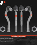 Front Inner And Outer Tie Rod End Kit Replacement For Audi A4 A5 S5 Quattro Models To Fix Uneven Tire Wear And Keep Your Steering Tight And Responsive 2017 2018 2019 2020 2021 2022 2023, 2 inner 2 outer ends