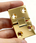 Heavy Duty Brass Flip Top Hinges For Furniture And Cabinet Doors Featuring 180 Degree Folding Concealed Joints crafted from real solid metal, hand-held