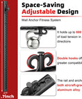 Crush Your Daily Reps With This Solid 40 Inch Adjustable Resistance Band Wall Anchor Featuring 37 Locking Positions For Complete Home Gym Full Body Workout Sessions, showing adjustable design and double hooks.