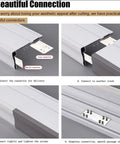Close-up of Silent Double Track Baffle Curtain Rail With Slick Slimline Pelmet and Butter Smooth Glide Pulleys connectors for seamless installation.