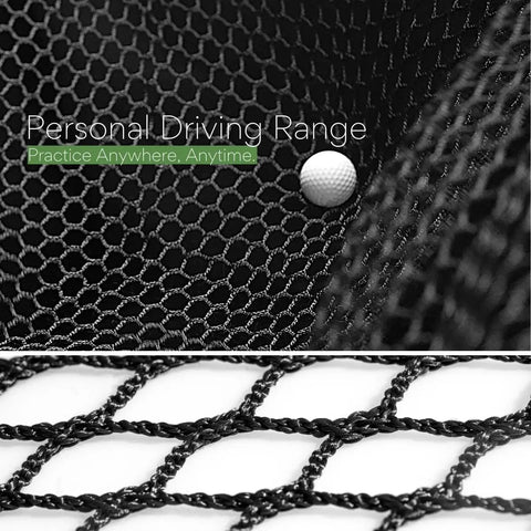 10x10ft Golf Impact Net For Backyard Practice And Garage Setup, Heavy-Duty 3.0mm Polyester Replacement Net In Black, High-Density Three-Quarter Inch Mesh, Stealth Finish For Clean, Clutter-Free Practice Space