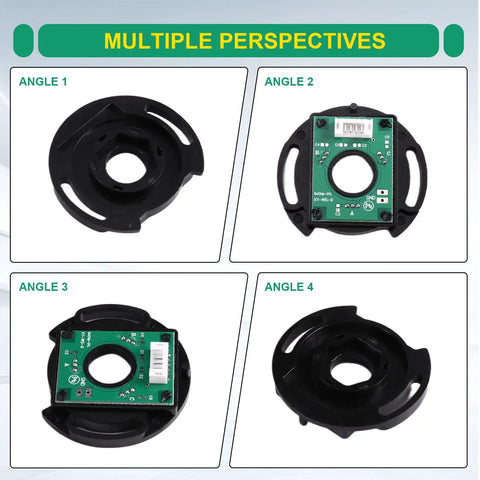 Straight Swap Hall Sensor Board For Electric Bike Motor Brushless DC Hub Motor Circuit Control Module Drop In shown from four angles.