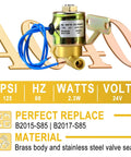 4040 Humidifier Water Solenoid Valve 24 Volt Fit For Aprilaire 240 400 500 600 700 Series brass body stainless seat