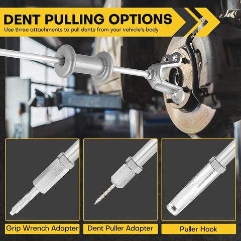 Nine Way Two Thirds Jaw Bearing Hub Gear Seal Remover Tool And Nineteen Piece Heavy Duty Slide Hammer Puller Kit for dent pulling options