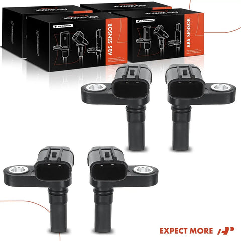 Bulletproof Set Of Four Front And Rear Abs Wheel Speed Sensors For Lexus Gx460 Gx470 Lx570 And Toyota 4Runner Tacoma Fj Cruiser Direct Plug Play Fit displayed with packaging.
