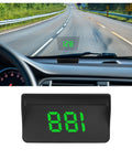 HD Car Heads Up Display With Large Font USB Plug And Play Digital Speedometer projecting speed on dashboard