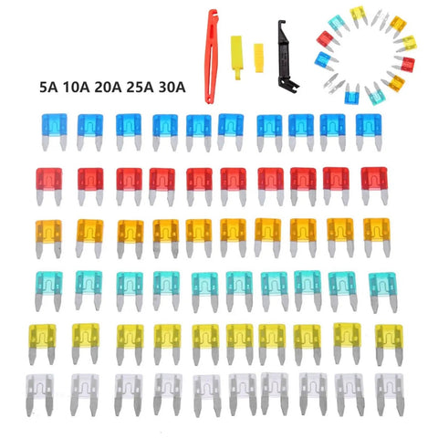 600Pcs Auto Fuse Kit With Blade Fuses 5A 10A 15A 20A 25A 30A For Cars And Trucks, displayed with puller tool.
