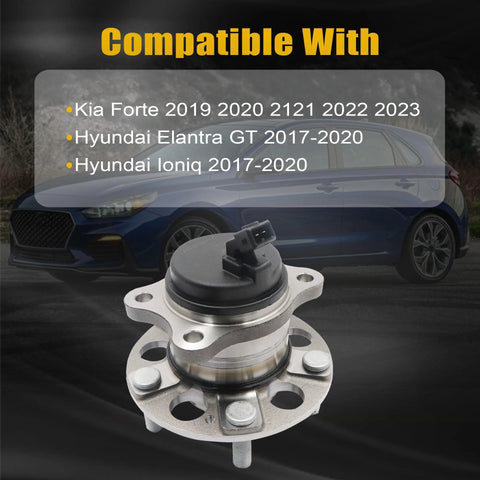 Rear Wheel Hub Bearing 52730F0000 Direct Fit Replacement For Kia Forte 2019 2020 2021 2022 2023 and Hyundai Elantra GT 2017 2020