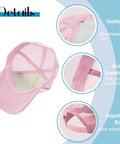 Proud Parent Of A 2026 Grad Womens Lightweight Pink Cap with ventilation grid and adjustable buckle, back view.