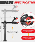 Bike Repair Stand Wall Mount Workbench Rack Clamp Height Adjustable For Road And Mountain Bikes Sturdy Iron Construction Red