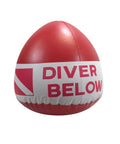 Red Diver Below Inflatable Signal Floater With Dive Flag For Ultimate Water Safety And Visibility 13 Inch Diameter Floater