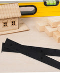 Two Pack Heavy Duty Vibration Rubber Pads Non Slip Isolation Mats with wood model and ruler on table