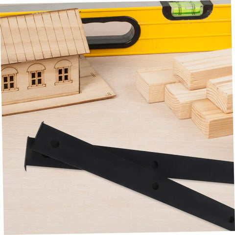 Two Pack Heavy Duty Vibration Rubber Pads Non Slip Isolation Mats with wood model and ruler on table