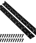 Heavy Duty Metal Piano Hinge Set With Screws For Wood Cabinet Doors And Pianos, Wear Resistant Black Iron Long Hinges