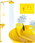 Heavy Duty Emergency Shower And Eye Wash Station With Adjustable Water Pressure Built In Filter Splash Resistant Column Flow