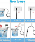 Step-by-step guide to using 2000W Immersion Water Heater Portable Electric Submersible Bucket Heater with 304 Stainless Steel Guard.