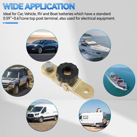 Side Post Battery Disconnect Switch For Cars Trucks And Boats Quick Cutoff Isolator Kill Switch Battery Drain Prevention