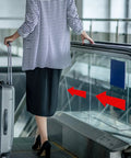 Red Arrow Floor Sticker 10 X 5 Inch Self Adhesive Vinyl Decal 20 Pack For Walkways And Safety Signs Easy Peel No Residue Removal Ultra Tough Commercial Grade Anti Slip Floor Marker on escalator glass