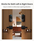 Fingerprint Smart Lock Dope With Two Lever Handles Keyless Front Door Entry Set Electronic Keypad Deadbolt App Control
