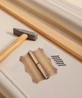 Heavy Duty Copper Door And Window Hinge With Vintage Decorative Edges Wear Resistant And Stable For Kitchen Doors And Construction Projects Narrow Silver Finish For Cabinets And Furniture with tools