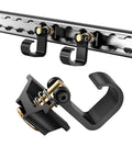 2 Pack L Track Hooks With Single Stud Fitting Spring Loaded Adjustable Gear Hook 100 Lbs Max Load Heavy Duty Tie Down Accessories displayed on rail