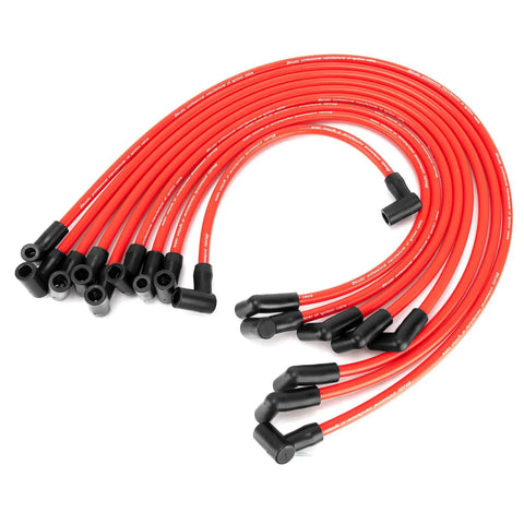 Red 10.5mm High Performance Spark Plug Wire Set For HEI Chevy Big Block SBC BBC Electronic Ignition Nine Piece Wire Kit