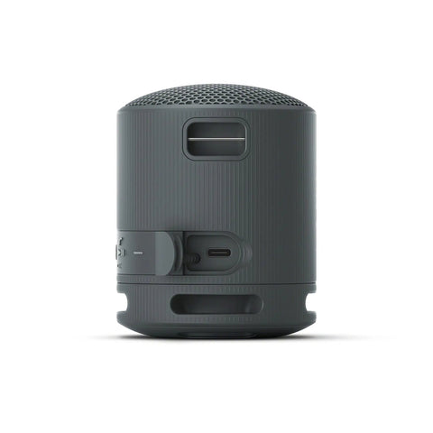 Side view of XB100 Wireless Bluetooth Portable Speaker With Deep Bass IP67 Waterproof Dustproof Super Compact featuring charging port