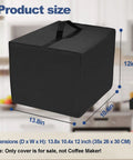 Black Single Serve Coffee Maker Cover For K-Supreme And K-Compact Pods - Waterproof Dustproof Heat Resistant Lid - 13.8x10.4x12 inches