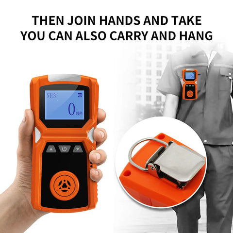 Hydrogen Sulfide Gas Detector With Digital H2S Monitor Loud Audible Alarms Plus Light And Vibration Alerts USB Rechargeable Clip On H2S Detector 0 To 100 Ppm Range For Jobsite Safety And Field Teams