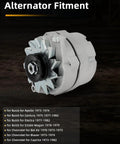 Swap Ready High Output 105 Amp 12V One Wire Self Exciting Alternator For GM Cars And Vans 10SI Style Replacement.