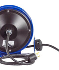 Heavy Duty 30 Foot Power Cord Reel With 12 AWG Cable Single Receptacle Retractable Electrical Reel for garage or shop