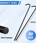 11 Gauge Chain Link Fence Ties, 8.27 Inches, Black, 30 Packs, Heavy Duty Aluminum Fence Ties For Repair And DIY, Rust Proof