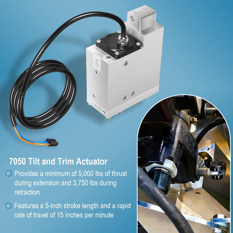 Electric Tilt And Trim Actuator Replacement Kit For Outboard Power Lift Hydraulic Jack Plates Fits CMC Power-Lift And T-H Marine HYJ Plates 61001 61002 65001 65002 65501 65502 HYJ-6C-DP Up To 130 HP Motors