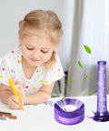 Child drawing with Pro Grade Vacuum Filter Replacement Kit For Dyson V7 V8 SV10 Cordless Vacuums on desk.